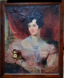 "Portrait de femme" huile sur toile avant la restauration                        