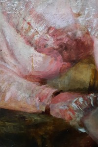 détail du tableau pendant l'intervention                      
