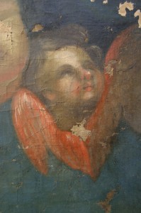 "Assomption de la Vierge" Séraphin pendant la restauration         
