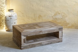 Table basse coulisante en Noyer