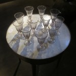 verres de Biot en ver blanc