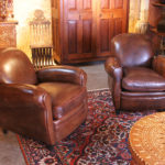 Fauteuil club modèle Baltimore. Teinte chocolat