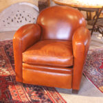 Fauteuil Club modèle Classic, teinte Cognac